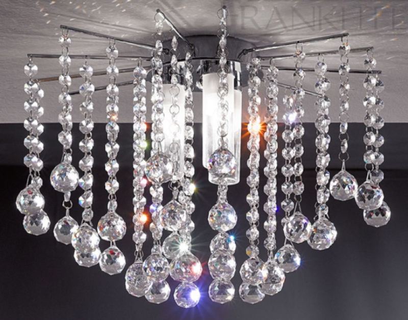 Mix and Match - use a Glam Semi-Flush 3 Lamps Fitting with Crystal Beads